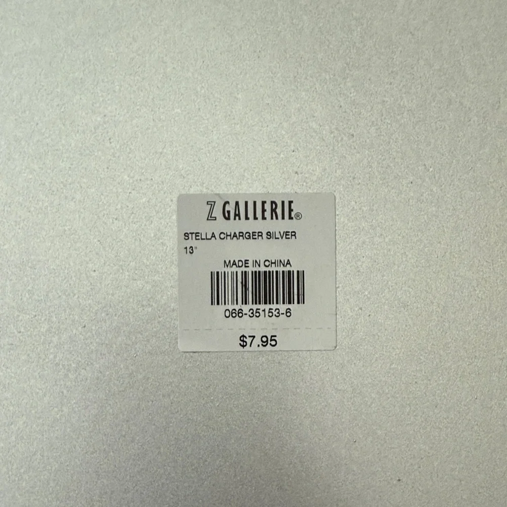 Z Gallerie Gold & Silver Dinner Plate